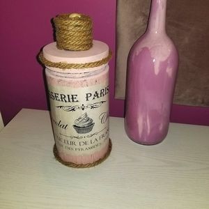 Decorative distressed storage jar